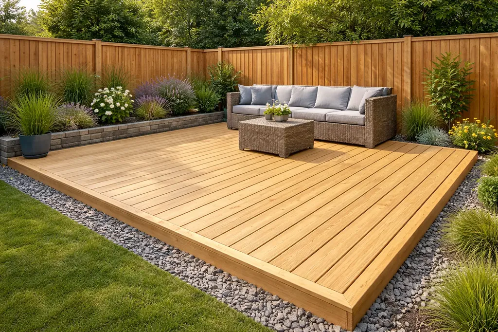 Custom garden decking design and build